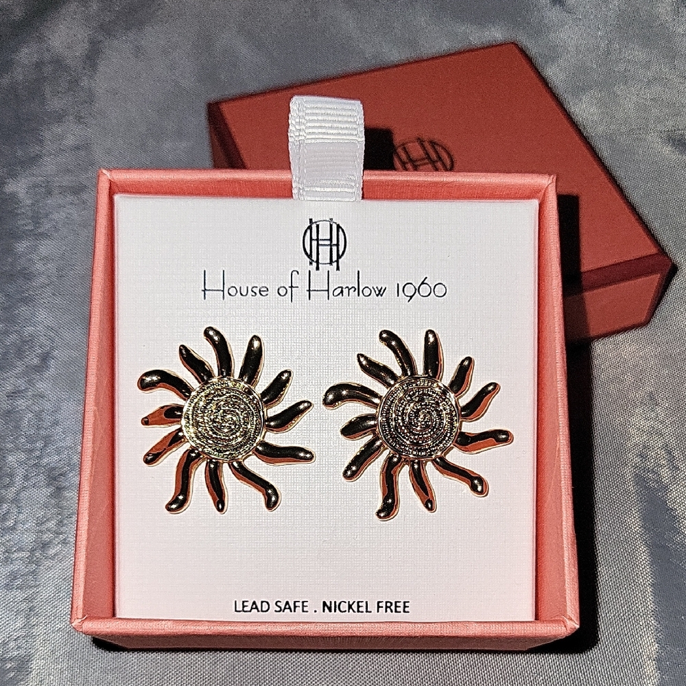 House of Harlow 1960 Sunburst Earrings BNIB TL M